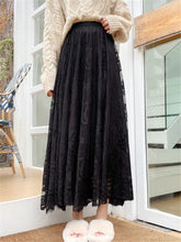 Load image into Gallery viewer, Vintage Women's Lace Crochet Umbrella Long Skirts Bohemian High Waist Hollow Out Female Maxi Skirts Spring Summer