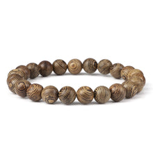 Load image into Gallery viewer, Natural Wooden Beads Bracelet Tibetan Buddha Rosary Handmade Bracelets Men and Women Yoga Meditation Prayer Beaded Jewelry Gifts