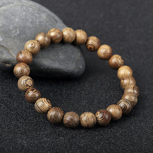 Load image into Gallery viewer, Natural Wooden Beads Bracelet Tibetan Buddha Rosary Handmade Bracelets Men and Women Yoga Meditation Prayer Beaded Jewelry Gifts