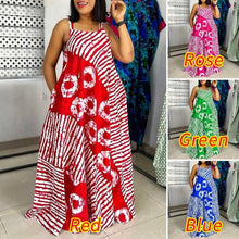 Load image into Gallery viewer, Maxi Long Dress Sexy Sleeveless Bohemian Printed Party Sundress 2024 VONDA Summer Tank Vestidos Beach Loose Casual Robe Oversize