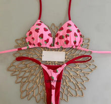 Load image into Gallery viewer, New Women's Bikini Split Print Swimwear Fashion G-string Beach Holiday