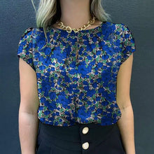 Load image into Gallery viewer, Retro Printed Blouse Women Stylish Shirt Summer Tunic Tops Short Sleeve Beach Party Blusas Bohemian Causal O Neck Chemise