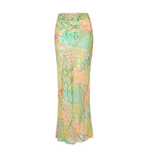Load image into Gallery viewer, Beach Printed Bikini Skirts Set Women's Sexy Backless Sleeveless Lace-up Swimwear Long Skirt 2025 Summer New Lady Vacation Suit