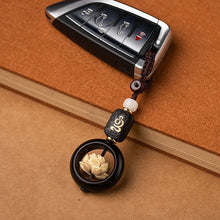 Load image into Gallery viewer, New Buddhism Lotus Flower Keychain Accessories Wooden Buddha Lucky Beads Keyring Pendant Car Bag Key Chain Buddhist Gift