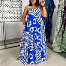 Load image into Gallery viewer, Maxi Long Dress Sexy Sleeveless Bohemian Printed Party Sundress 2024 VONDA Summer Tank Vestidos Beach Loose Casual Robe Oversize
