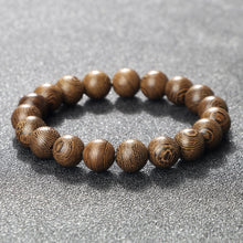 Load image into Gallery viewer, Natural Wooden Beads Bracelet Tibetan Buddha Rosary Handmade Bracelets Men and Women Yoga Meditation Prayer Beaded Jewelry Gifts
