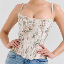 Load image into Gallery viewer, Mingmingxi Summer Corset Top Women 2025 New Arrivals Sexy Cropped Top Short Floral Print Lace Up Camis