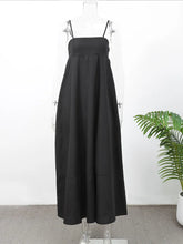 Load image into Gallery viewer, New Contrast Color A-line Women's Sling Dress Elegant Sleeveless Backless High Waist Long Robe Chic High Street Banquet Gowns