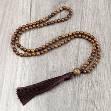Load image into Gallery viewer, Vintage 108 Wooden Beads Bracelets 6mm Women Men Elastic Beaded Long Necklace Fashion Buddhist Prayer Yoga Jewelry Handmade Gift
