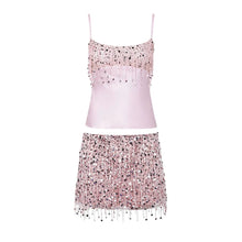 Load image into Gallery viewer, Sexy Sequin Tassels Beach Outfits Women Shiny Fashion Bikinis Sets Female 2025 Summer Holiday High Street Raves Sets 2 Pieces