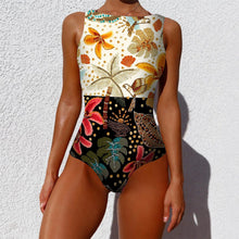 Load image into Gallery viewer, Striped Women One Piece Swimsuit High Quality Swimwear Printed Push Up Monokini Summer Bathing Suit Tropical Bodysuit Female