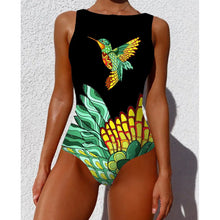 Load image into Gallery viewer, Striped Women One Piece Swimsuit High Quality Swimwear Printed Push Up Monokini Summer Bathing Suit Tropical Bodysuit Female