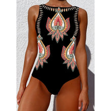 Load image into Gallery viewer, Striped Women One Piece Swimsuit High Quality Swimwear Printed Push Up Monokini Summer Bathing Suit Tropical Bodysuit Female