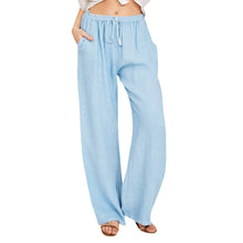 Load image into Gallery viewer, Summer Cotton Linen Wide Leg Pants for Women Pants Full Length Casual Pants Female Solid Loose High Waist Straight Trousers