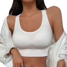 Load image into Gallery viewer, Summer Fashion Sexy Crop Top Women Bra Hollowed Back Cross Strap Yoga Sports Bra Breathable Underwear Female Fitness Vest