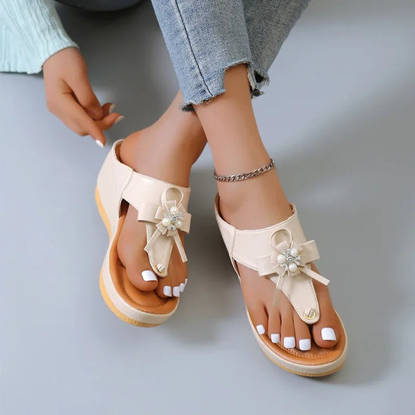 Summer Sandals Women 2024 Big Size Platform Sandals Wedges Flip Flops Comfortable Slippers Ladies Non-Slip Open Toe Beach Shoes