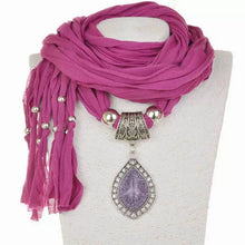 Load image into Gallery viewer, Alloy Jewelry Scarf, Pendant Scarf, Polyester Sweat Cloth 180x40 Women's Autumn and Winter Scarf