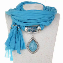 Load image into Gallery viewer, Alloy Jewelry Scarf, Pendant Scarf, Polyester Sweat Cloth 180x40 Women's Autumn and Winter Scarf