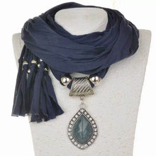 Load image into Gallery viewer, Alloy Jewelry Scarf, Pendant Scarf, Polyester Sweat Cloth 180x40 Women's Autumn and Winter Scarf