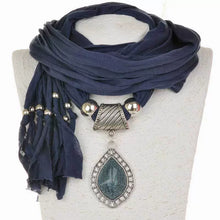 Load image into Gallery viewer, Alloy Jewelry Scarf, Pendant Scarf, Polyester Sweat Cloth 180x40 Women's Autumn and Winter Scarf