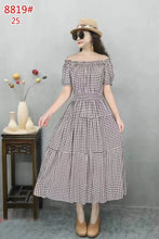 Load image into Gallery viewer, THHONE Vestidos Robe Maxi Long Dress Women Summer Indian Clothes Bohemian Cotton Linen Floral Short Sleeve Korean Style Casual