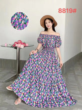 Load image into Gallery viewer, THHONE Vestidos Robe Maxi Long Dress Women Summer Indian Clothes Bohemian Cotton Linen Floral Short Sleeve Korean Style Casual
