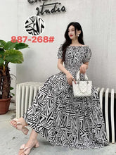 Load image into Gallery viewer, THHONE Vestidos Robe Maxi Long Dress Women Summer Indian Clothes Bohemian Cotton Linen Floral Short Sleeve Korean Style Casual