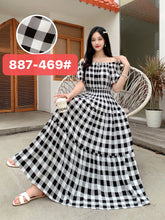 Load image into Gallery viewer, THHONE Vestidos Robe Maxi Long Dress Women Summer Indian Clothes Bohemian Cotton Linen Floral Short Sleeve Korean Style Casual