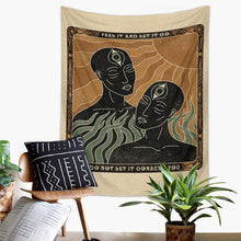 Load image into Gallery viewer, Tarot Card Alien Tapestry Wall Hanging Mandala Boho Witchcraft Bohemian Style Decoration Mattress Dorm Room Poster Tapestry