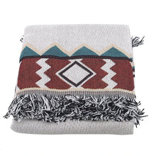Load image into Gallery viewer, Tribal Blankets Indian Outdoor Rugs Camping Picnic Blanket Boho Decorative Bed Blankets Plaid Sofa Mats Travel Rug Tassels