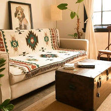Load image into Gallery viewer, Tribal Blankets Indian Outdoor Rugs Camping Picnic Blanket Boho Decorative Bed Blankets Plaid Sofa Mats Travel Rug Tassels
