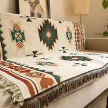 Load image into Gallery viewer, Tribal Blankets Indian Outdoor Rugs Camping Picnic Blanket Boho Decorative Bed Blankets Plaid Sofa Mats Travel Rug Tassels