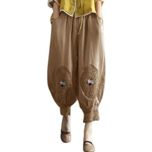 Load image into Gallery viewer, Vintage Boho Cotton Linen Pants for Women Summer Pockets Thin Beach Trousers Woman Casual High Waist Loose Harem Pants