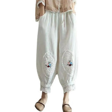 Load image into Gallery viewer, Vintage Boho Cotton Linen Pants for Women Summer Pockets Thin Beach Trousers Woman Casual High Waist Loose Harem Pants