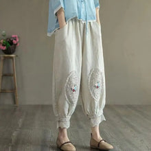 Load image into Gallery viewer, Vintage Boho Cotton Linen Pants for Women Summer Pockets Thin Beach Trousers Woman Casual High Waist Loose Harem Pants