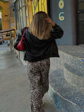Load image into Gallery viewer, Vintage Leopard Print Pants Women Casual Loose Lace Up Wide Leg Trousers Female 2024 Summer Fashion All-match Lady Streetwear