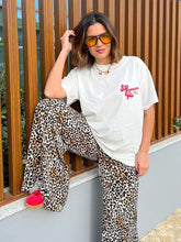 Load image into Gallery viewer, Vintage Leopard Print Pants Women Casual Loose Lace Up Wide Leg Trousers Female 2024 Summer Fashion All-match Lady Streetwear