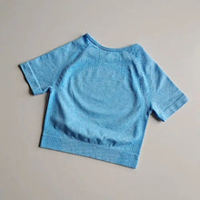 Load image into Gallery viewer, Women Seamless Yoga T-Shirt Fitness Crop Top Workout Gym Shirts Short Sleeve Quick-drying Yoga T-shirts Sportswear Female