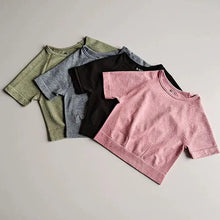 Load image into Gallery viewer, Women Seamless Yoga T-Shirt Fitness Crop Top Workout Gym Shirts Short Sleeve Quick-drying Yoga T-shirts Sportswear Female