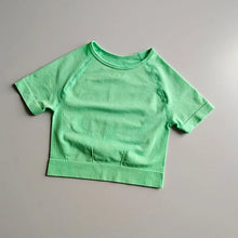 Load image into Gallery viewer, Women Seamless Yoga T-Shirt Fitness Crop Top Workout Gym Shirts Short Sleeve Quick-drying Yoga T-shirts Sportswear Female