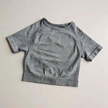 Load image into Gallery viewer, Women Seamless Yoga T-Shirt Fitness Crop Top Workout Gym Shirts Short Sleeve Quick-drying Yoga T-shirts Sportswear Female