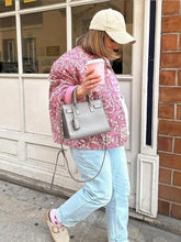 Load image into Gallery viewer, Women's Quilted Jacket Fall Winter New Floral Print Thickened Stand-up Collar Cotton Jacket Fashionable Outerwear Jacket
