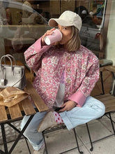 Load image into Gallery viewer, Women's Quilted Jacket Fall Winter New Floral Print Thickened Stand-up Collar Cotton Jacket Fashionable Outerwear Jacket