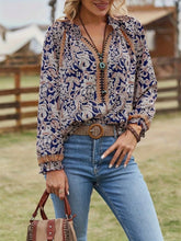 Load image into Gallery viewer, Women's Spring and Autumn Bohemian Print Long Sleeve Tunic Blouse