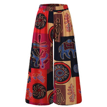 Load image into Gallery viewer, Women's Wide Leg Boho Harem Pants Gypsy Hippie Indian Thailand Bohemian Palazzo Pants Smocked Waist Aladdin Trousers shirt