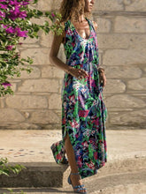 Load image into Gallery viewer, Summer Women Fashion Sexy Causal Elegant Sleeveless Floral Hollow-out Back Maxi Dress