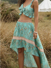 Load image into Gallery viewer, Beach Holiday Top + Skirt Bohemian Women's Two-Piece Suit