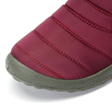 Load image into Gallery viewer, Letter Warm Fur Lining Flat Slip On Ankle Boots For Women