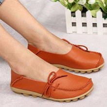 Load image into Gallery viewer, Big Size Pure Color Slip On Lace Up Soft Sole Comfortable Flat Loafers
