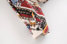 Load image into Gallery viewer, Printed Geometric Pattern Shirt Loose Stand Collar Top